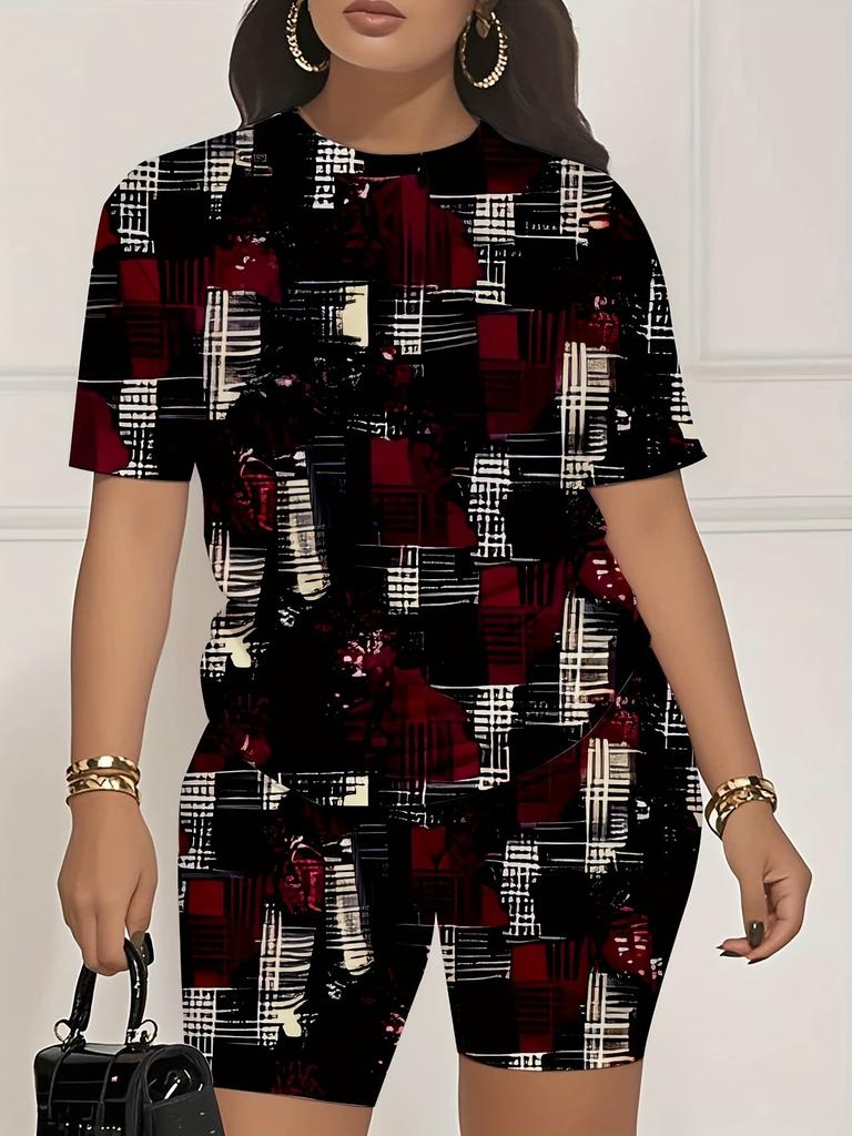 Color Codes: European and American Women's Clothing, Painting Print T-shirts, Shorts, Sets, Sportswear