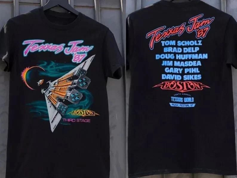Винтажная футболка в стиле Boston Texxas Jam Tour 87, футболка Boston Band Tour 87 S