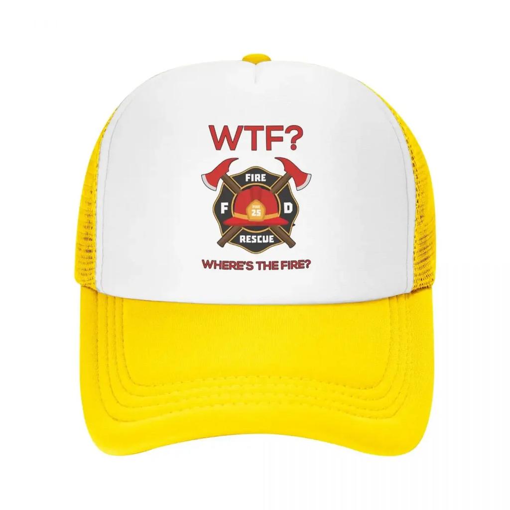 Custom Funny Firefighter Baseball Cap Unisex Women Adjustable Fire Rescue FireUnisex Trucker Hat Streetwear Snapback Caps