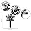 Butterfly Flower Metal Sign Garden Decor with Stake Personalized Yard Art Outdoor Wall Decor