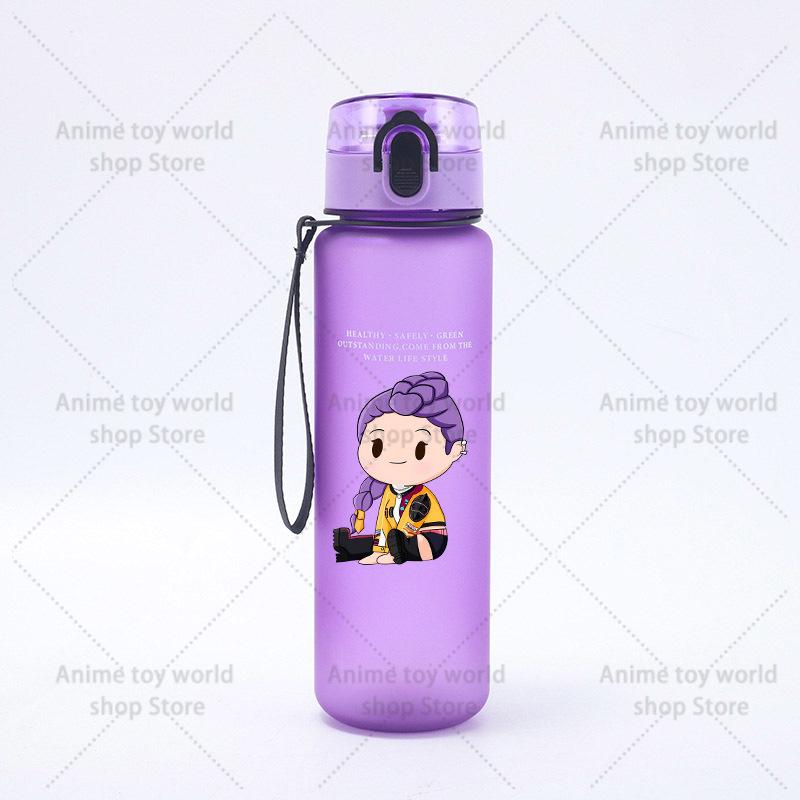 KPop Demons Hunters Large Capacity Sports Water Bottle Motivational Leak Proof Portable Reusable Cups Outdoor Travel Gym Jugs Kid Friendly