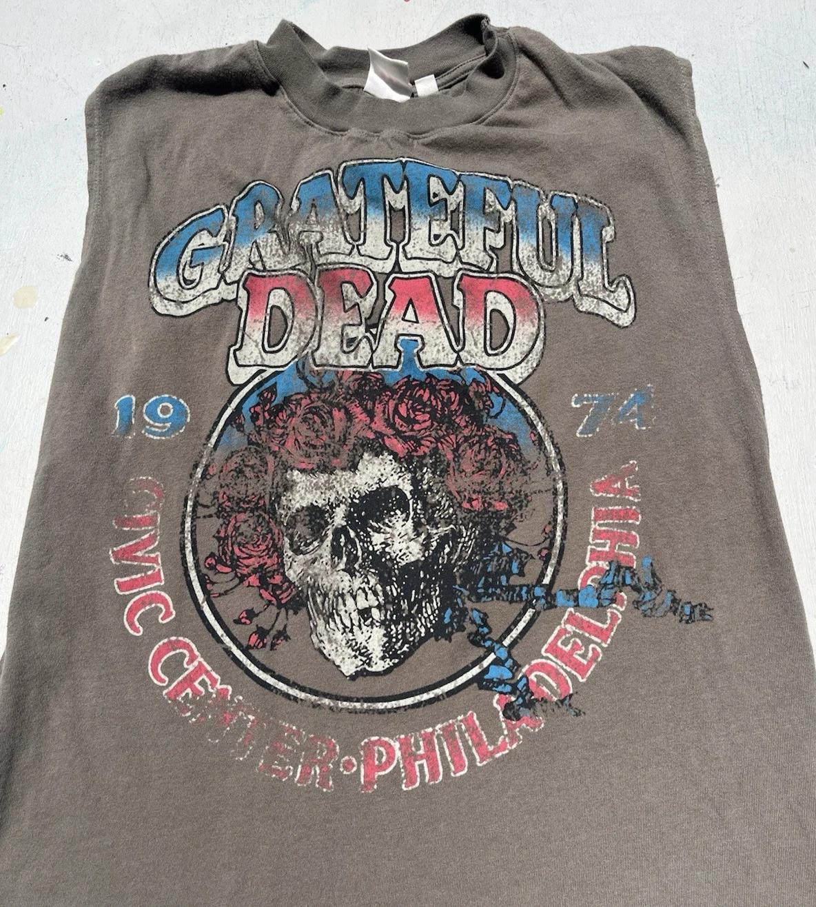 Женская майка Junk Food Grateful Dead M 60-е Годы Название Garcia Weir SF CA XL