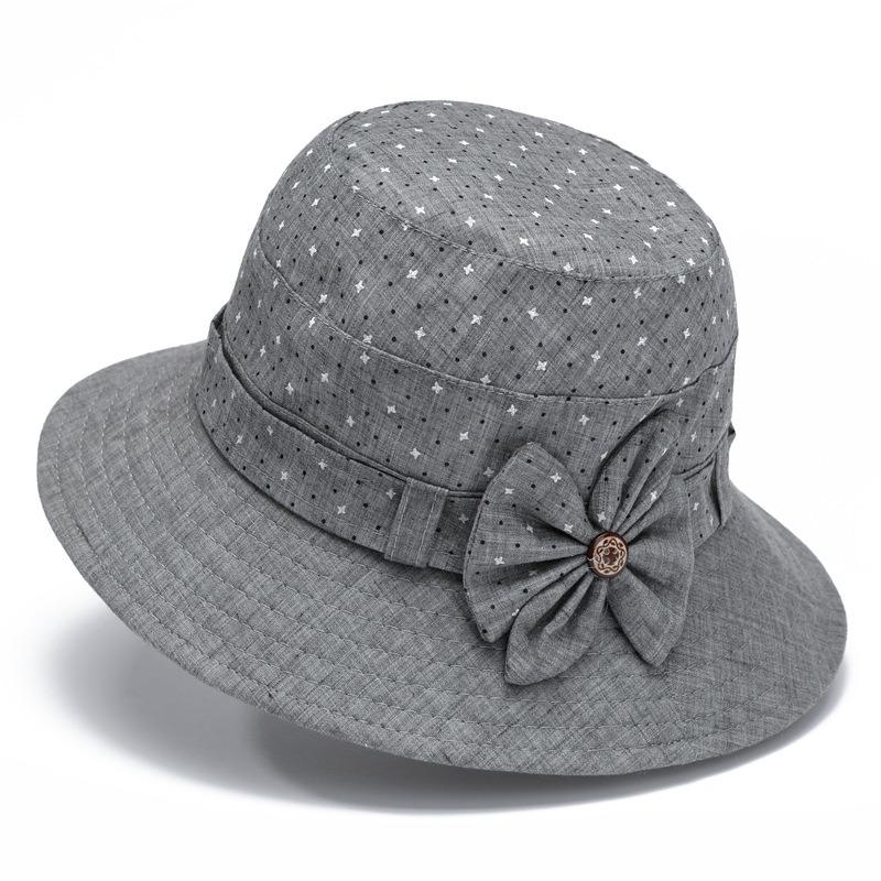 Hat female spring and autumn sun hat grandma basin hat thin sunscreen bucket hat cloth hat