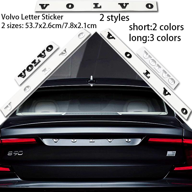 Car ABS 3D Letter Sticker VOLVO Trunk Logo Sticker For Volvo XC60 XC90 S60 S80 S60L V40 V60 T5 T6 AWD Car Styling Accessories