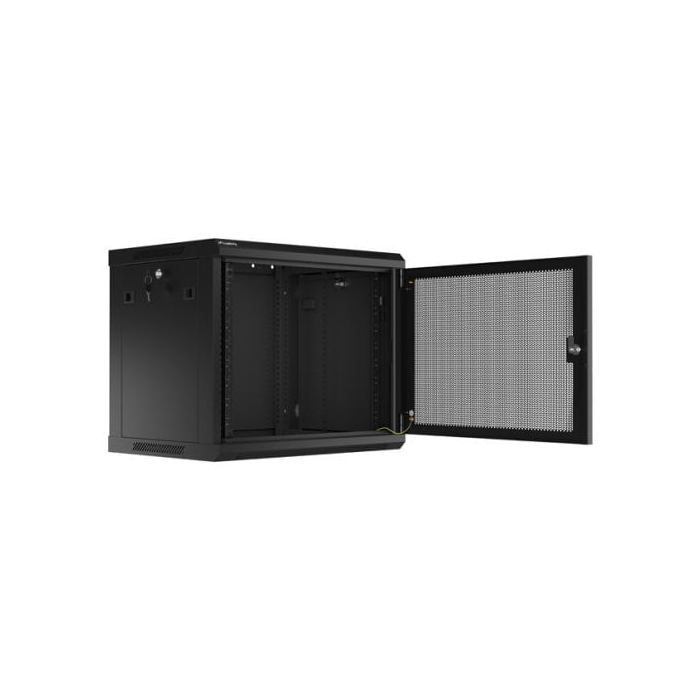 Armario rack Lanberg WF01-6409-23B 9U Pared 60kg Negro 19" Flat-Pack Self-Assembly