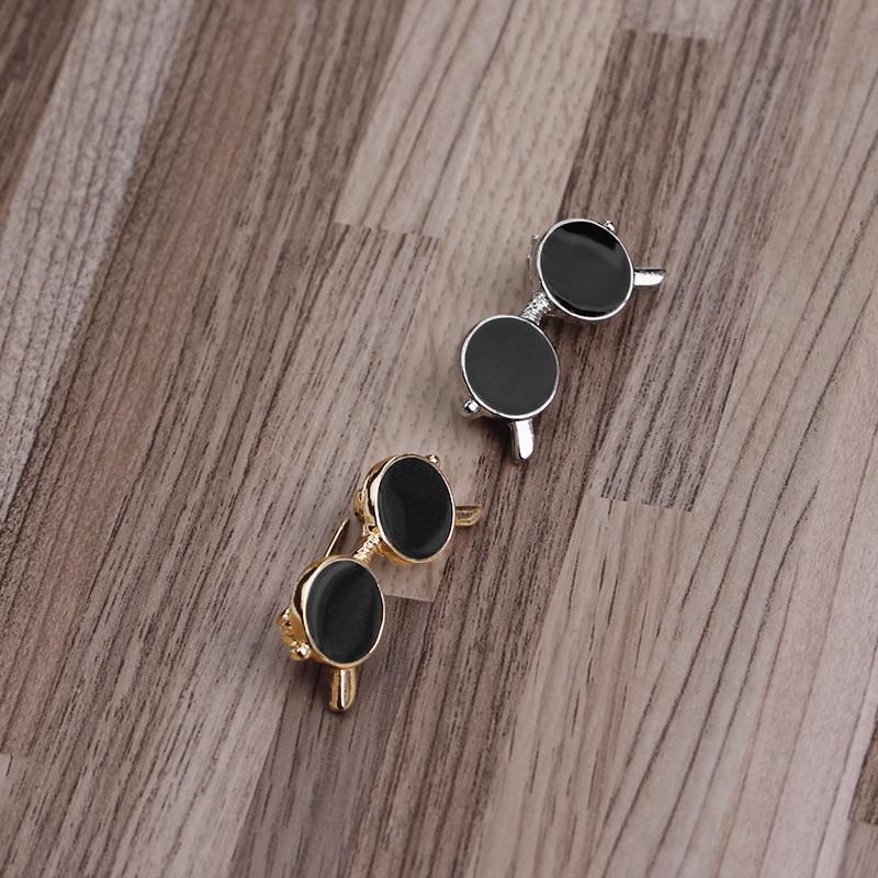 Nuevos Broches Esmaltados con Forma de Mini Gafas de Sol Dorados y Plateados Pines Metálicos de Verano para Mochila, Bolso, Ropa, Vestido Insignia