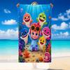 Quick Dry Beach Towel Baby Shark Pattern, Lightweight Absorbent Towel for Pool Beach Vacation Use