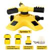 360 Degree Automatic Rotating Sprinkler Head 3-Arm Water Sprinkler Garden Lawn Large Area Coverage Water Sprinkler Irrigation