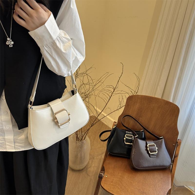 Borsa da ascella di nicchia da donna retrò nuova moda borsa a tracolla texture grande capacità squisita borsa a tracolla