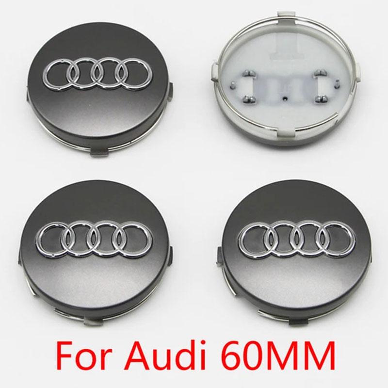 For Audi 8V4PCS 60mm 61mm 68mm 69mm 77mm Car Wheel Center Cap Hub Cover Badge For Audi A6 A3 A4 A5 A6 Q2L Q3 Q5 Q7 Q8 R8 Hubcap Accessories