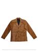 Handmade Formal Party Work Tan Men's Genuine Lambskin Soft Leather Blazer Coat