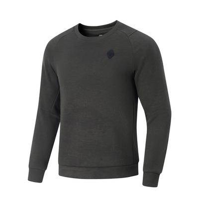 Lässiges Rundhals-Bequem-Langarm-Sweatshirt Herren-Sweatshirt Graphitgrau AWDU545-7