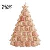 DIY Fabric Advent Calendar Quilted Tree Kit, 24 Pocket Christmas Sewing Patchwork Kit Handmade Craft for Adults, Holiday Home Wall Door Decor