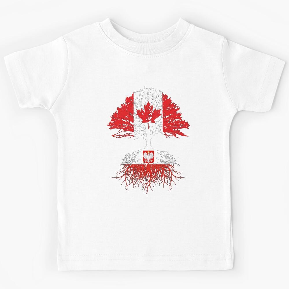 Poland Polish Polski Roots, Polish Canadian, Poland Grown, Poland Canada Flag, Poland Design Art Gift For Men Women Youth Family Kids T-Shirt 150