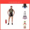 Set Costum Sensual pentru Bărbați Material Poliester Pentru Joc de Rol Temă Pompier Uniformă