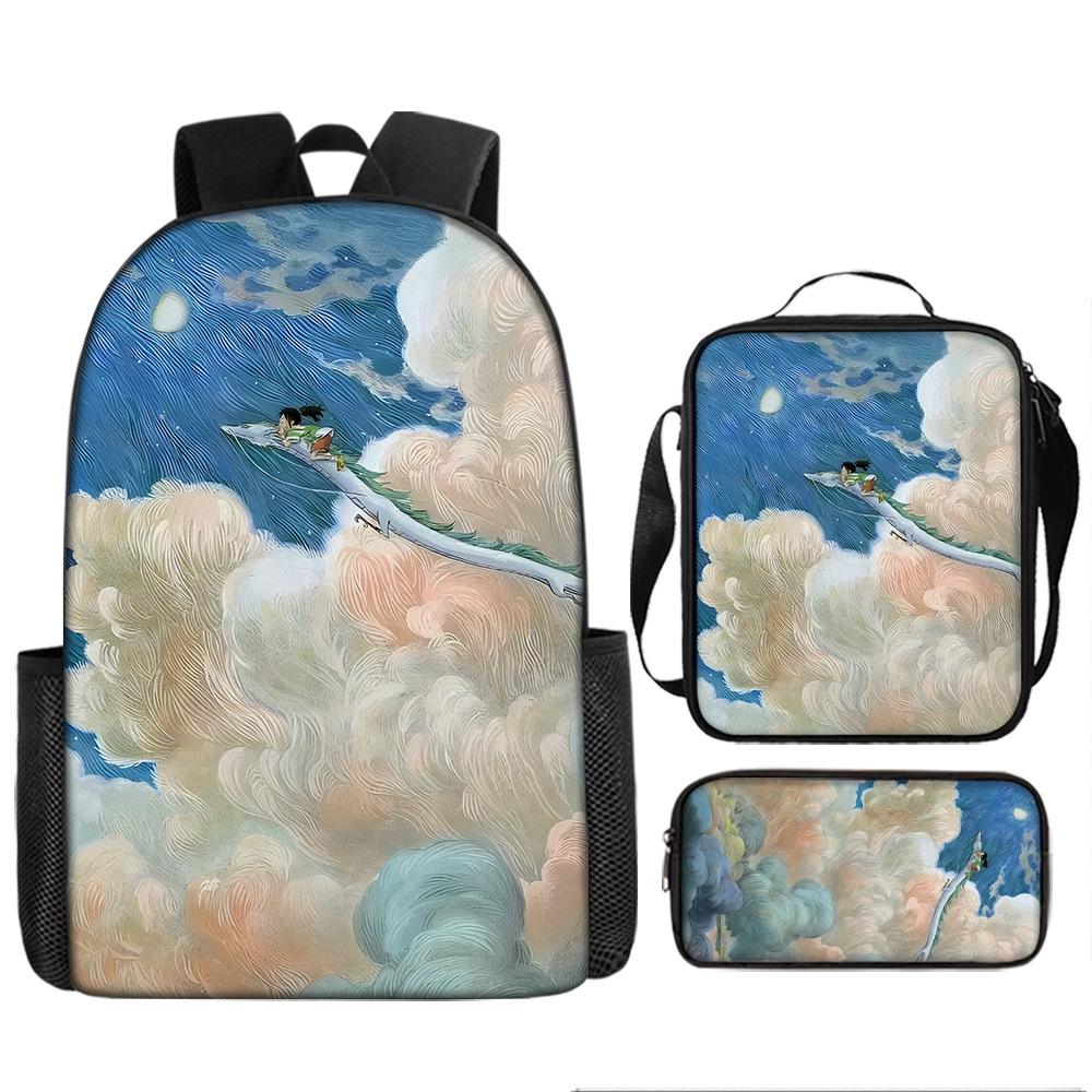 Elementary and Secondary School Students Spirited Away School Bag Hayao Miyazaki Children's Fashion Backpack Waterproof Large Capacity Backpack