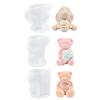 Easy Releasing Silicone Mold Bear/Rabbits Shape Crafting Statues Moulds Candle Molds Suitable for Various Materials