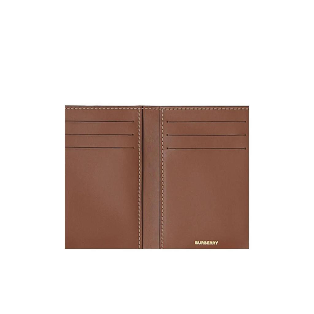 Burberry Checkered Folding Three-fold Wallet  Made of Environmentally Friendly Canvas and Leather  Women's Style  Brown