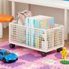 under-table Storage Cart Iron Rolling Container Office Organizer Shelving System