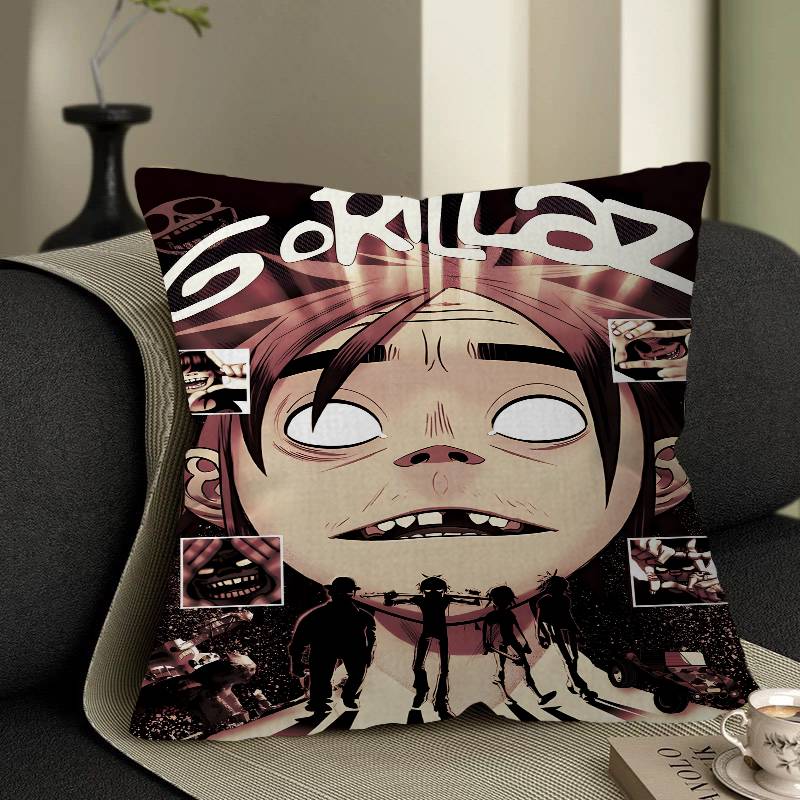 Nordic Pop Gorillaz Cushion Cover Decorative Pillow Sofa Home Decor case pillow cases