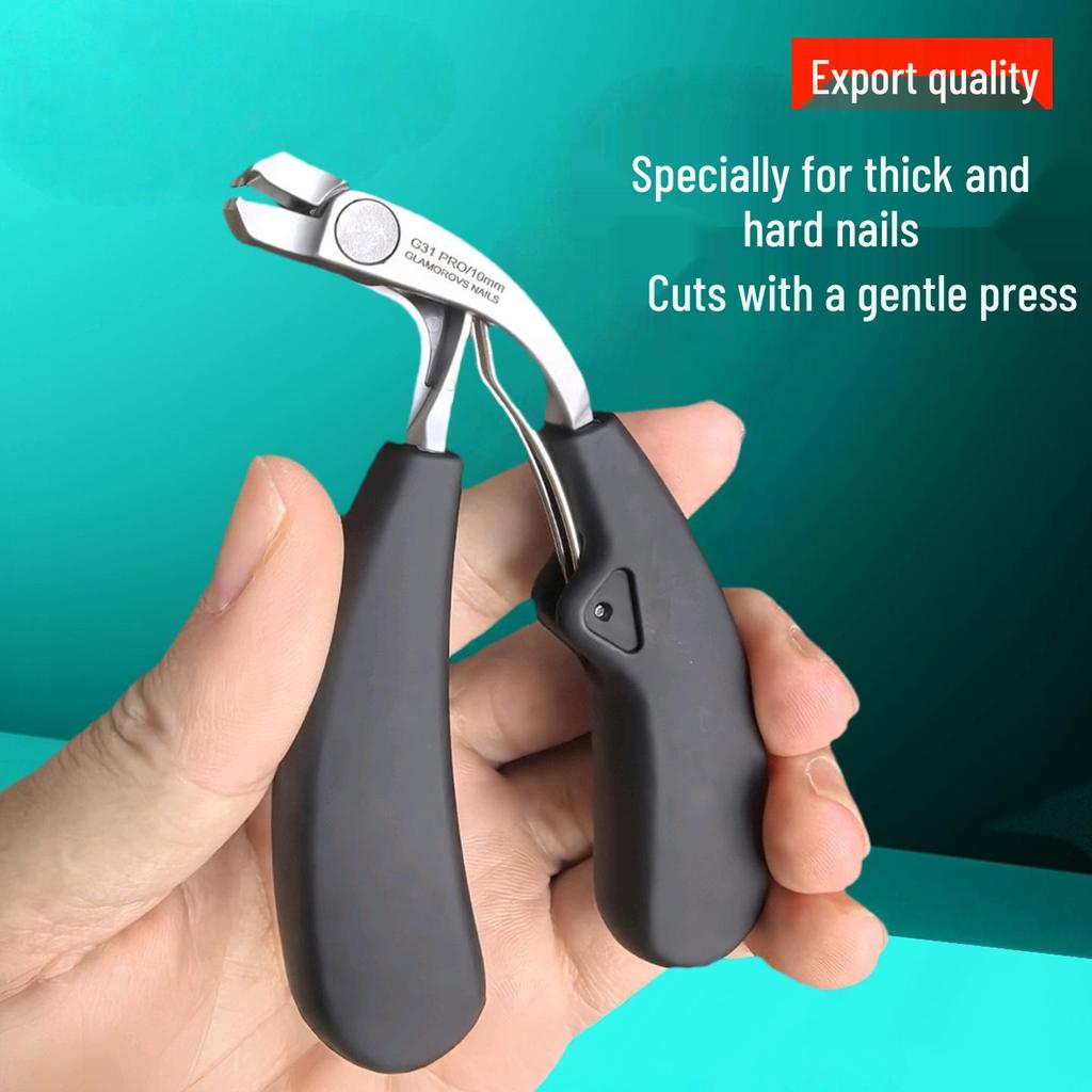 Premium German Large Opening Anti-Splash Nail Clipper for Thick Nails - Flat Edge, High-End Design