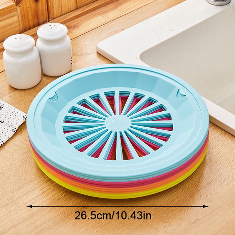 

Корзина для слива тарелок для гриля Посуда для вечеринок на день рождения Пластиковые тарелки для ужина Многоразовые подносы для барбекю Портативный поднос для пикника на природе