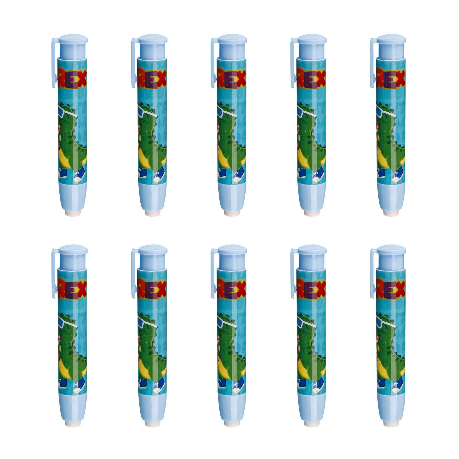 10Pcs Cute Retractable Erasers Pen Pocket Erasers Cartoon Rubber Erasers 1