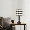 YLTLINK Table Lamp, Stylish Black & White, Modern Bedside Lamp, Also Works as a Desk Lamp, E26 Base Compatible, Interior Light, Ideal for Bedroom, Liv