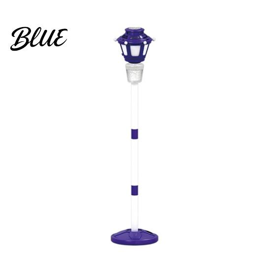 Portable Bubble Wand Street Lamp Machine with Music & LED Lights Automatic Blower for Kids Handheld Adjustable Height 21-47" Detachable Wand