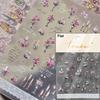 Cherry Blossom Pink Flower Sakura Spring 5D Nail Art Sticker Gold Stamping Soft Adhesive Relief Adhesive Chic Manicure Decals