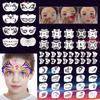 Pochoirs de Peinture pour le Visage Professionnels Pochoirs de Peinture pour le Corps Réutilisables Pour Adultes Enfants Modèles Faciles à Utiliser Pour Fêtes Outils de Maquillage