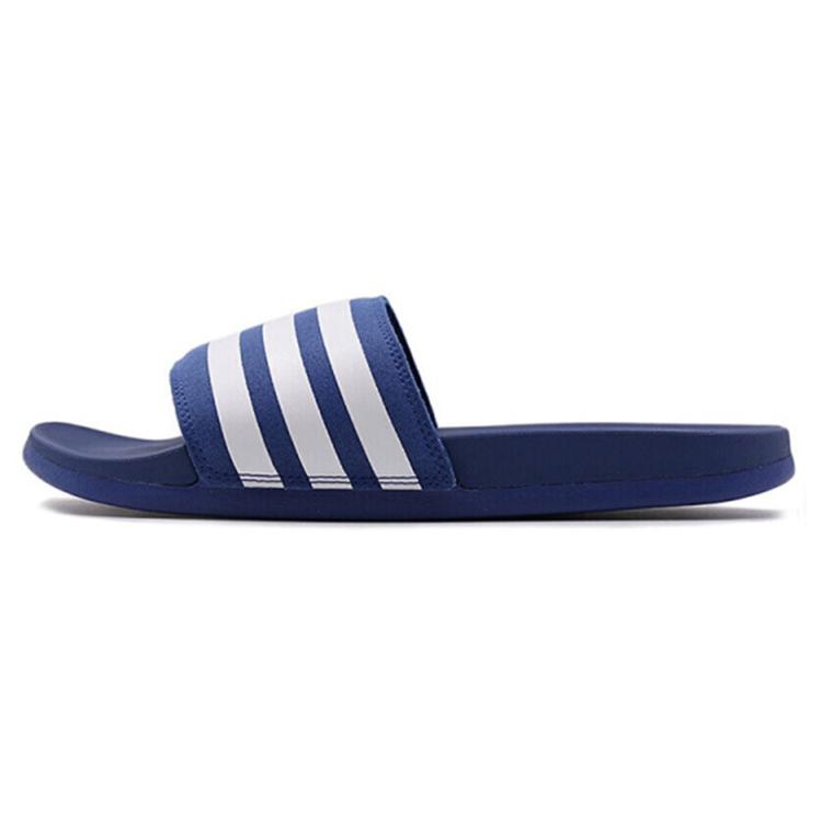 Adidas Adilette Rubber Sole Slip Resistant Slip Resistant Slide Slippers Unisex Blue White aq4936 40⅔ синий