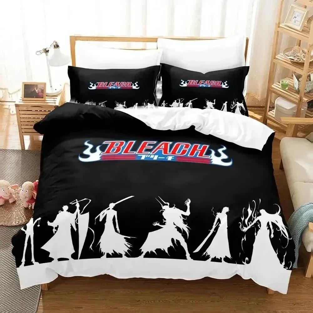 Anime Bleach Urahara Kisuke Sängkläder Set Påslakan Sängset Påslakan Örngott Täcke King Queen Storlek Pojkar Vuxna Sängkläder
