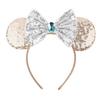 Silver Shinny Mouse Ears Headband For Girls Shinny Sequin Bow Hairband Festival Party Cosplay DIY Hair Accessories