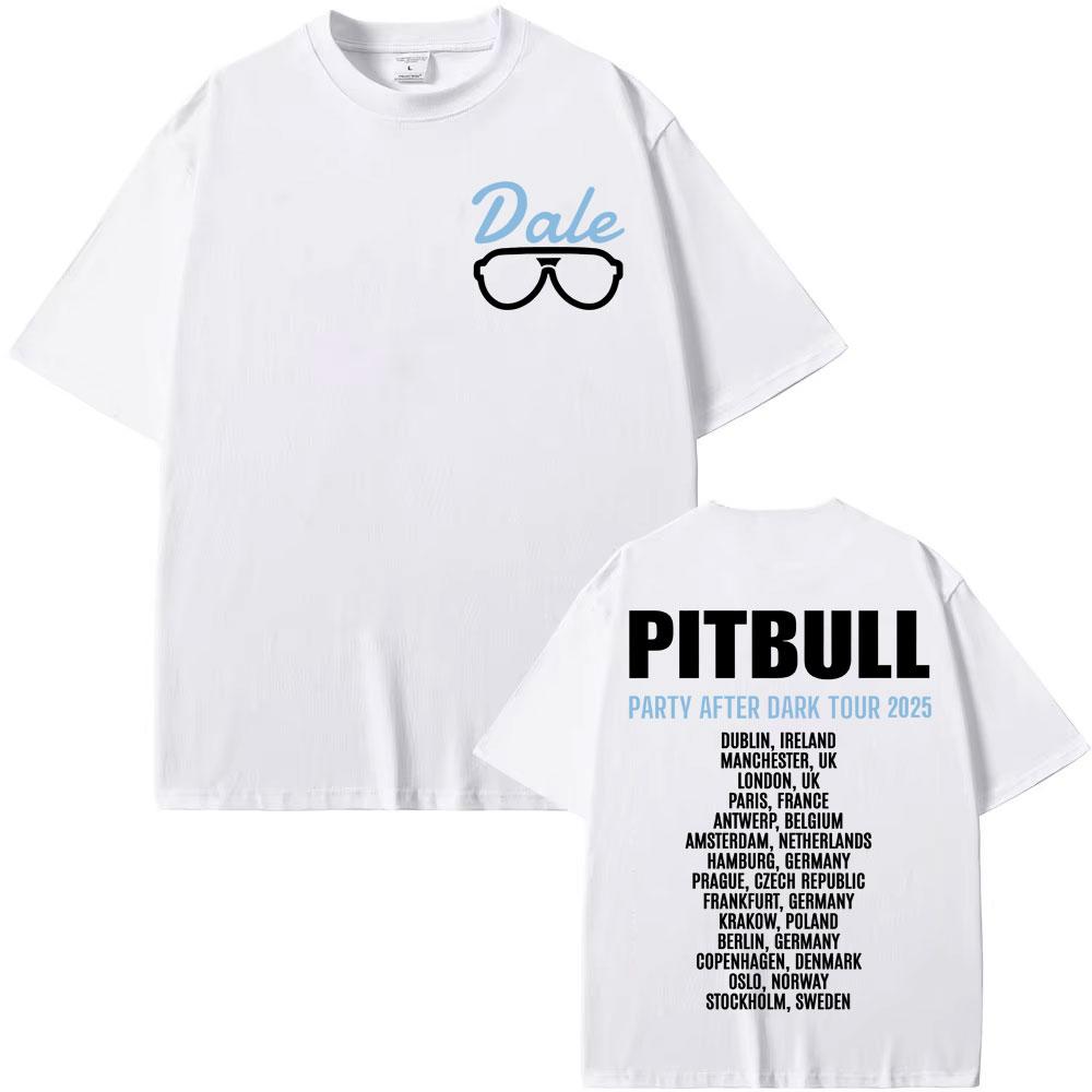 Pitbull Party After Dark EU 2025 Tour Graphic Concert T Shirt Men Women Harajuku Hip Hop Gothic Short Sleeve T-shirts Streetwear