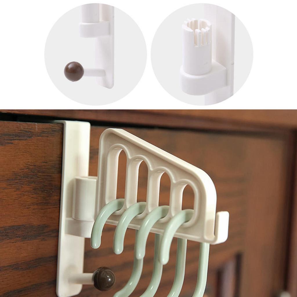 Over The Door Hanger 4 Holes Good Bearing Cloth Hook Holder Space Saving Organizer for Home