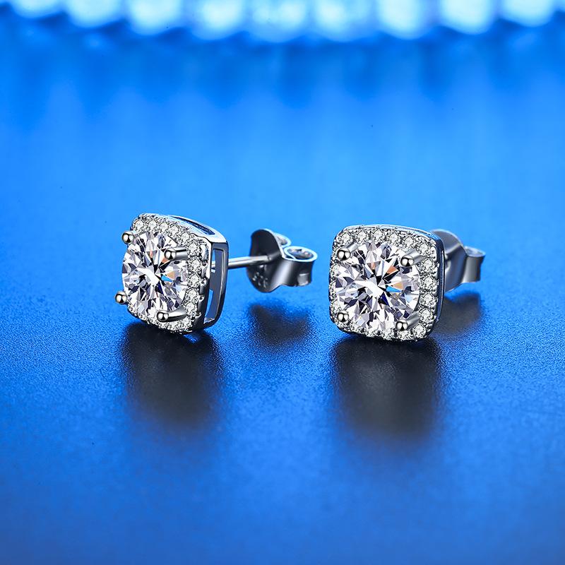 925 Sterling Silver Stud Earrings zircon For Women Fashion Exquisite Student Girlfriend Jewelry AccessoriesGood product