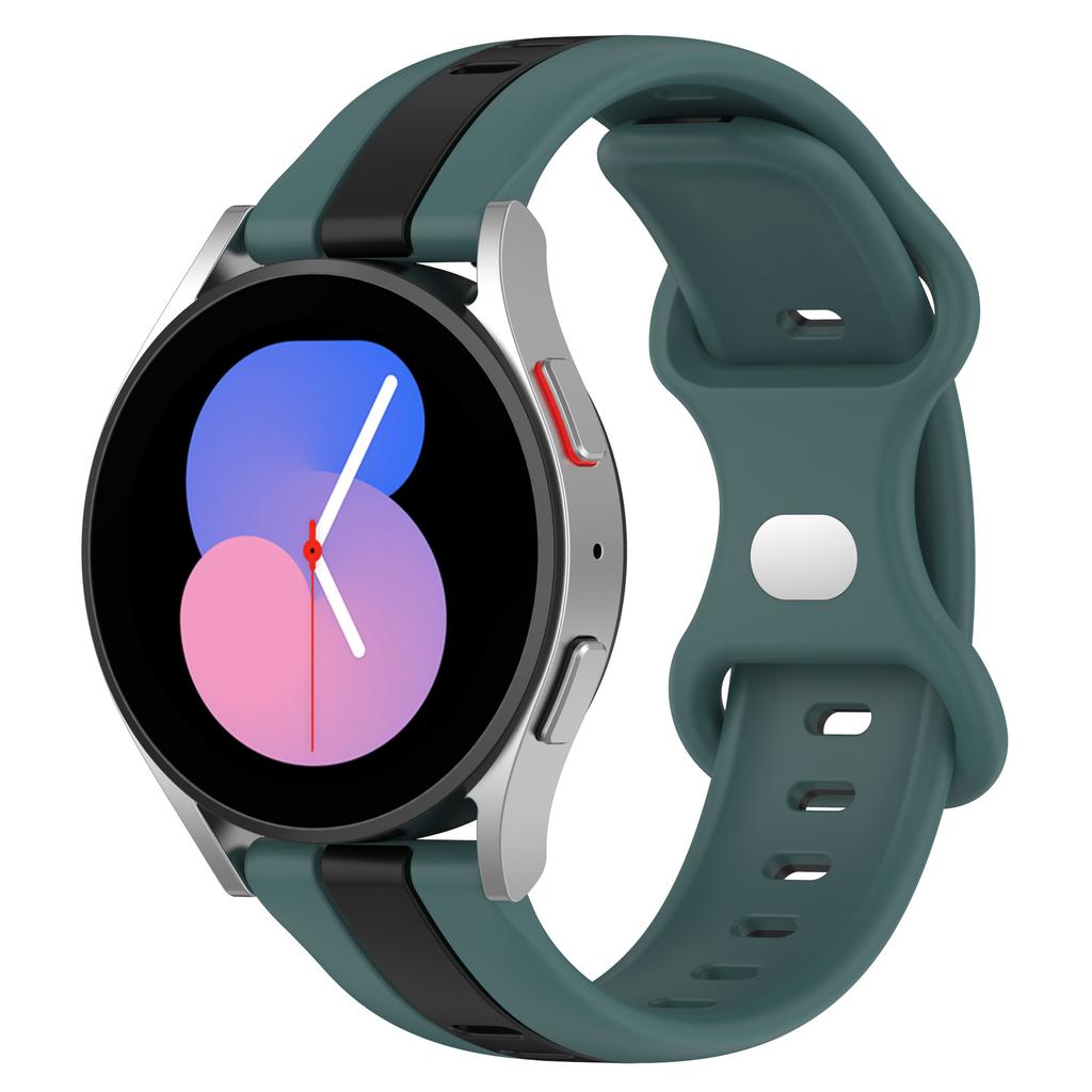 20mm 22mm Silicone Strap for Samsung Galaxy Watch 6/5/4/3/Gear S3/Huawei Watch GT 4 3 Pro Two-color Bracelet for Amazfit GTR/GTS