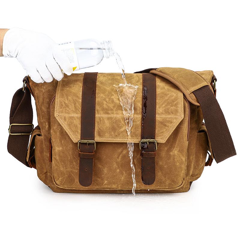 Dslr Digital Camera Bag, Shoulder Messenger Bag, Outdoor Portable Canvas Micro-Single Dslr Camera Bag.