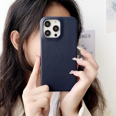 High Quality Shock-proof Lychee Print Phone Case For IPhone16 15 14 13 12 11 Pro Pro Max Plus Mini 7 8 XS XR Series Faux Leather