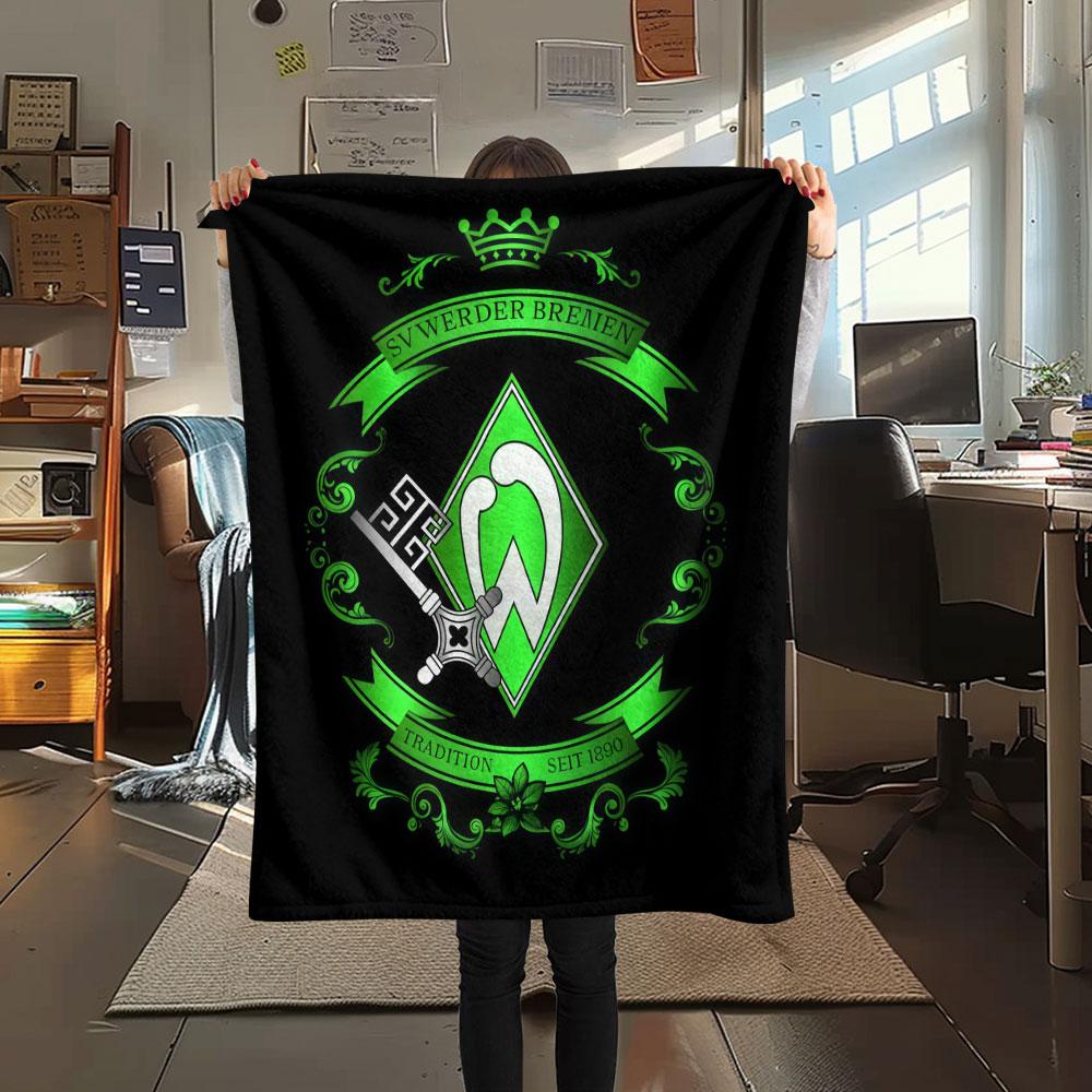 Coperta in Flanella Werder Bremen, Alta qualità, Confortevole per Tutte le Stagioni, Decorazione per la Casa, Calore e Comfort