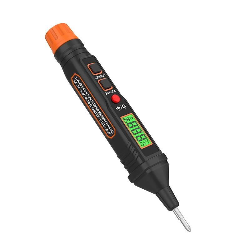 

Безконтактний тестер напруги AC 12V-300V Електрична ручка з РК-дисплеєм і зумером, точкою розриву дроту, тестер живого/нульового проводу