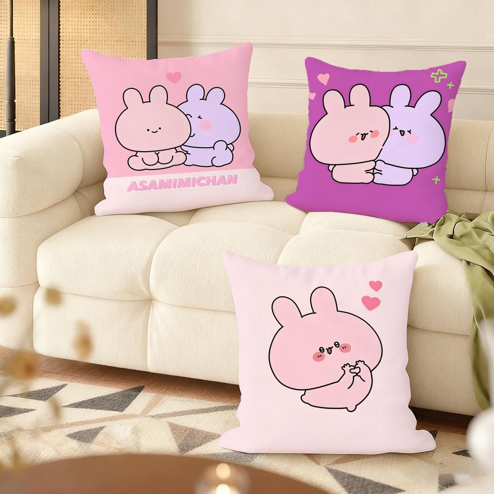 A-Asamimichan Cushion Cover Soft Short Plush Pillow Cover Smooth Cozy Texture Aesthetic Cushion Case Home Decor