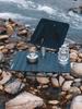 CAMPING MOON Roll Table, Slim Table, Camping Folding Table, Low Style, 2 Height Adjustments, T-520-BK