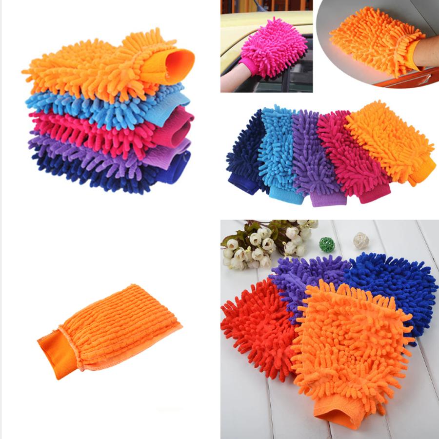 1Pc Car Wash Gloves Washing Wiper Car Cleaning Towel Auto Dust Washer Mitt Car Washing Cleaning Anti Scratch Glove Random Color