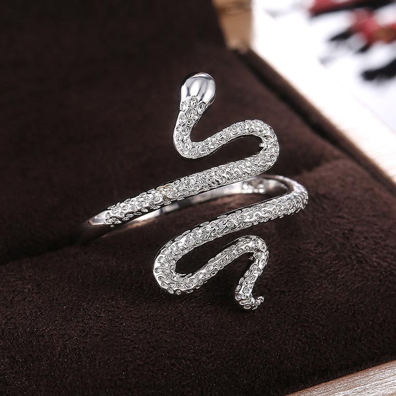 Wind Fashion Personality Exaggerated Snake Ring, Snake Punk Style Nightclub Ring
