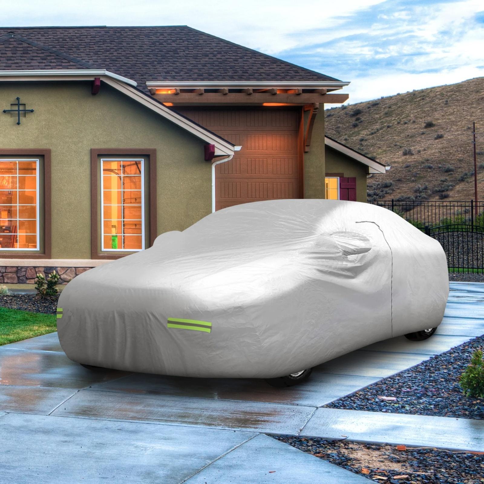 

Universal Car Cover For Sedan Waterproof All Weather Anti-UV Outdoor Protections,white3-L One Size белый