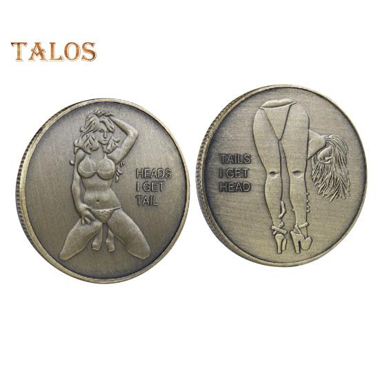 Couples Challenge Coin Sexy Woman Double-Sided Coin Collectible Love Token Adult Challenge Coin Lucky Girl Coin for Men Women Date Night