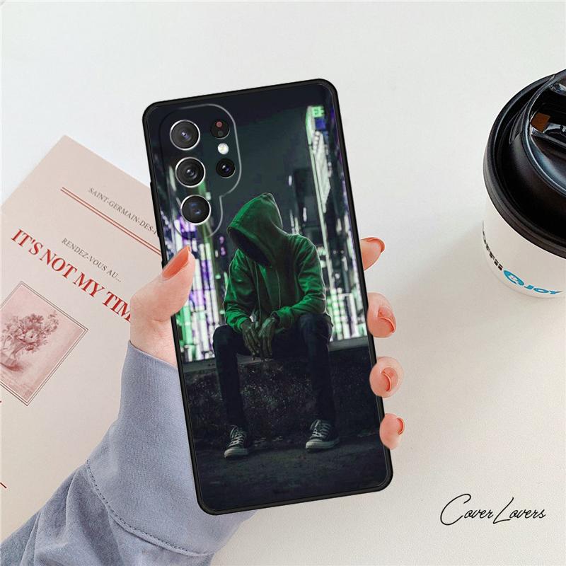 Hacker Anonymous phone case For Samsung Galaxy S24 S25 S23 S22 Ultra Note 10 20 Plus S20 S21 FE Cover