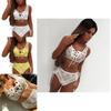 Elegantes Spitzen-Bikini-Set mit hohem Bund und Cut-Outs für Damen